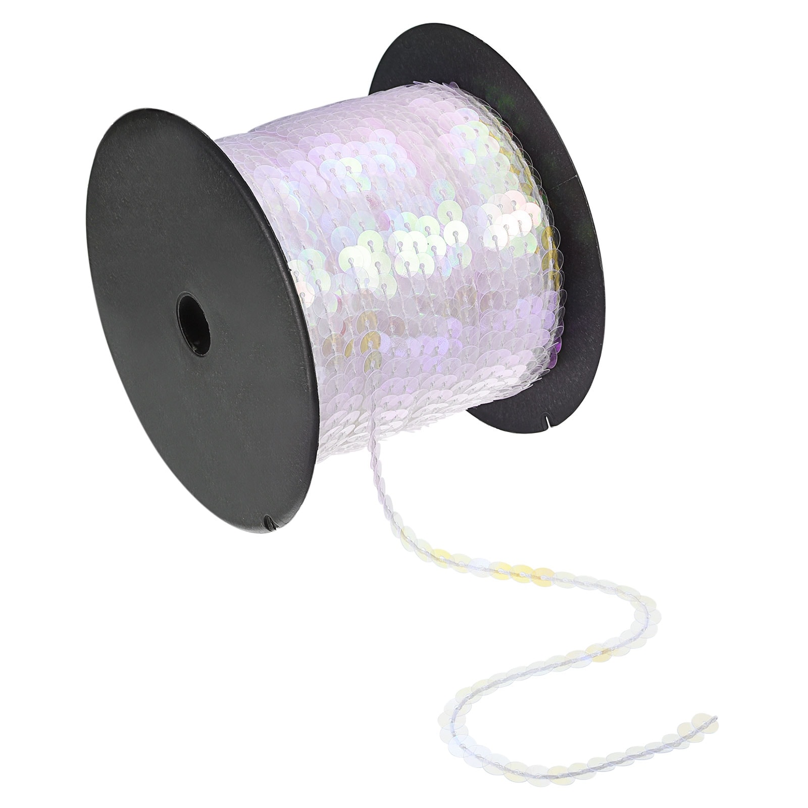 100 Yards 6mm Sequins String, Crafts Flat Sequin Strip Trim for Jewelry  Making and Costume Accessories(Black)