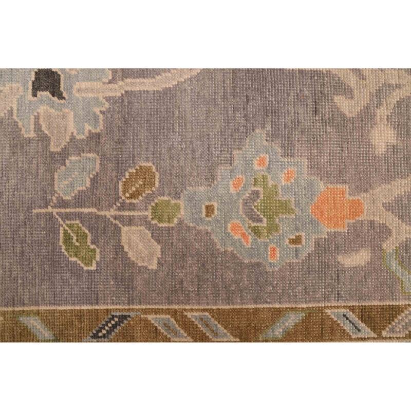 ECARPETGALLERY Hand-knotted Modern Oushak Grey Wool Rug - 8'0 x 9'8