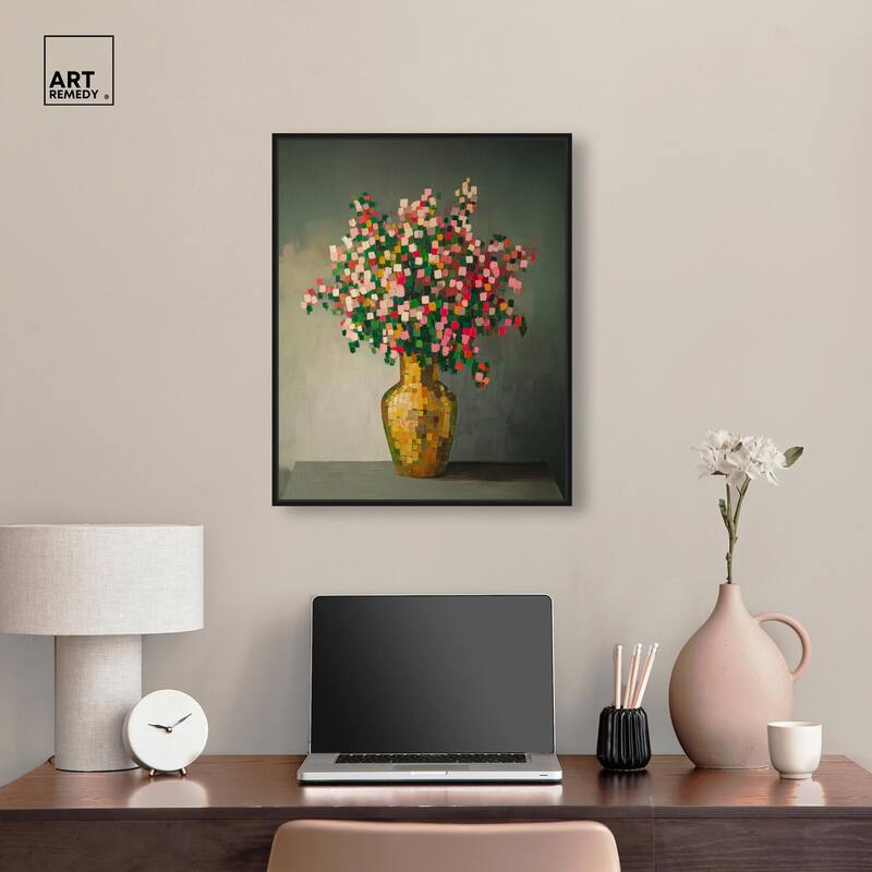 Pixel Bloom I Canvas by Art Remedy