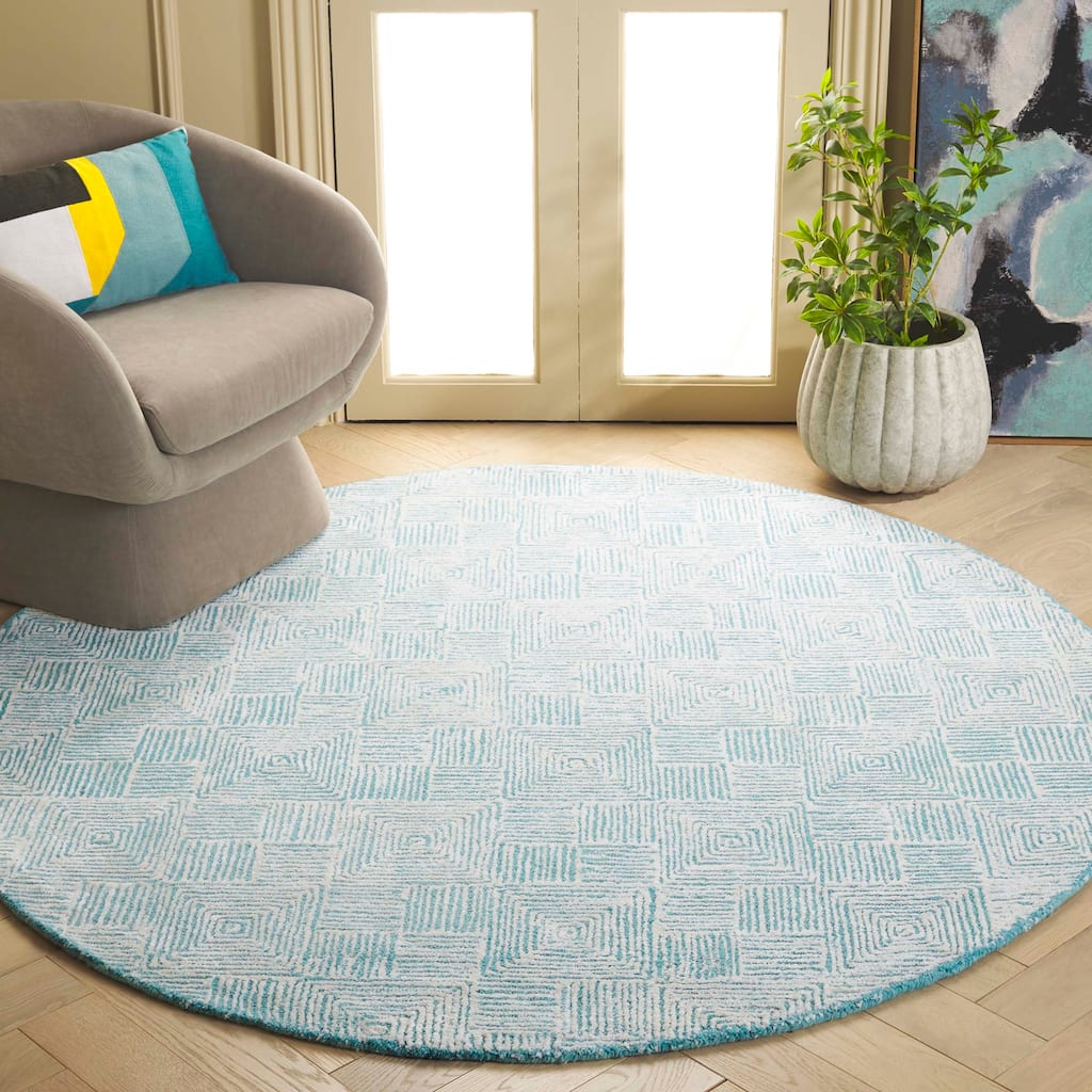 SAFAVIEH Handmade Glamour Nayma Geometric Viscose Rug