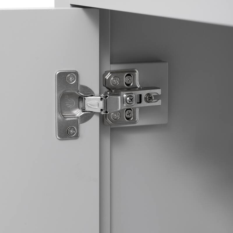 60'' Freestanding Bathroom Vanity Set with White Integrated Ceramic Sink - 60'' x 18.5'' x 34''