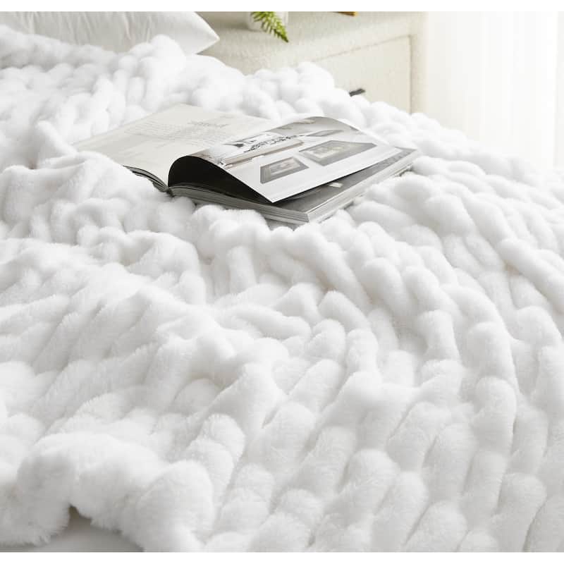 Nanshing Yoona Faux Fur Reversible Throw Blanket