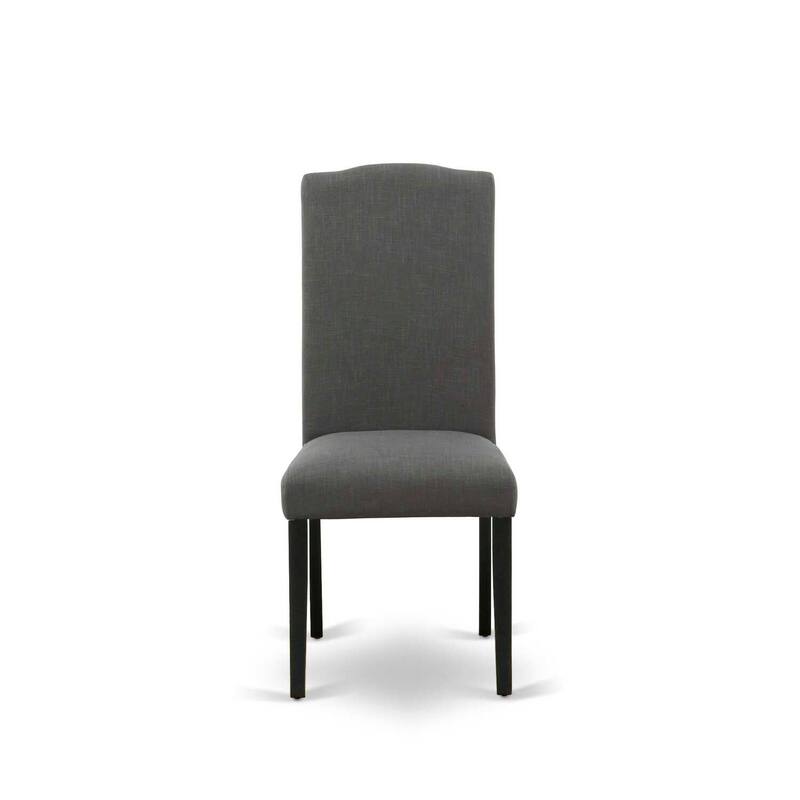 Linen Fabric Parsons Chairs - Set of 2 - Modern Dining Room Accent Chairs
