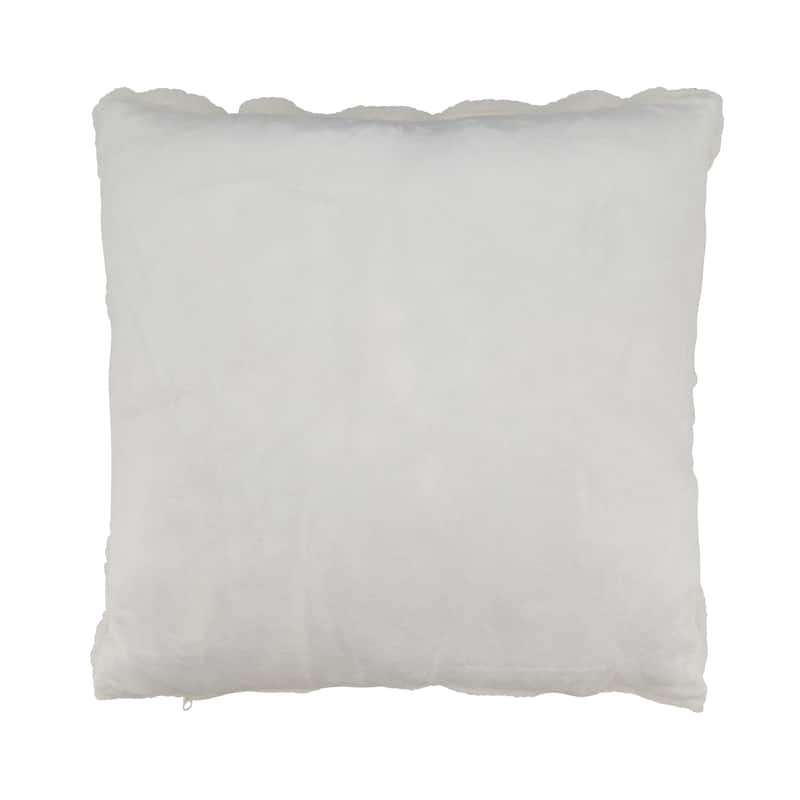 Soft Luxe Haven Faux Rabbit Fur Poly Filled Throw Pillow