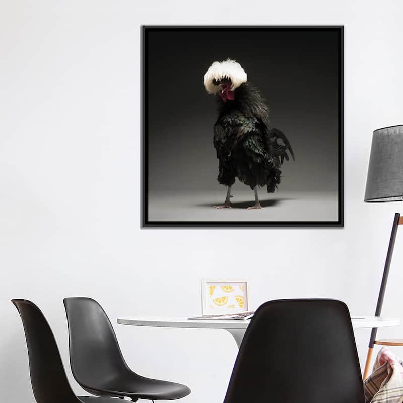 iCanvas "Black Polish Big" by CHICken Framed Canvas Print