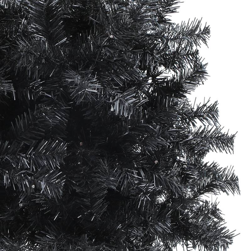 7.5ft Pre-lit Black Christmas Tree with Lights with 1600 Tips & 550 UL Listed Lights