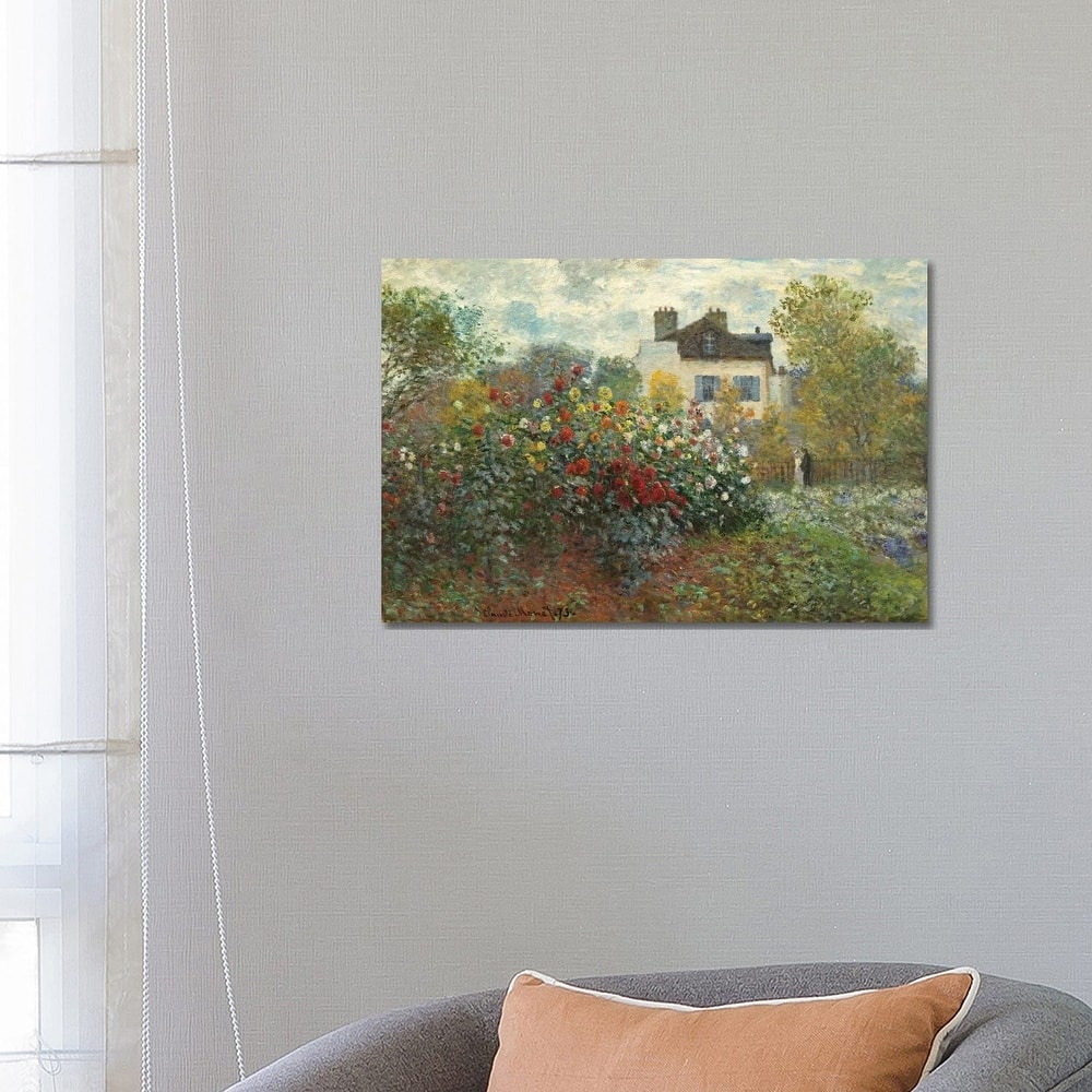 iCanvas "The Artist's Garden in Argenteuil " by Claude Monet Canvas Print