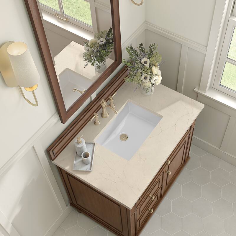 James Martin Vanities Lorelai 36" Single Vanity, Mid-Century Walnut