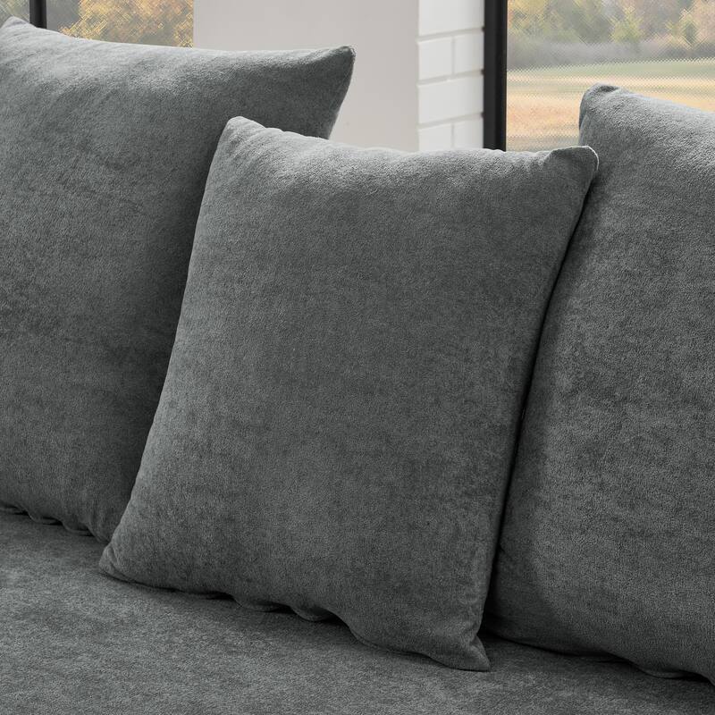 110.25" Velvet L-Shaped Modular Sectional Sofa with Free Combo Design