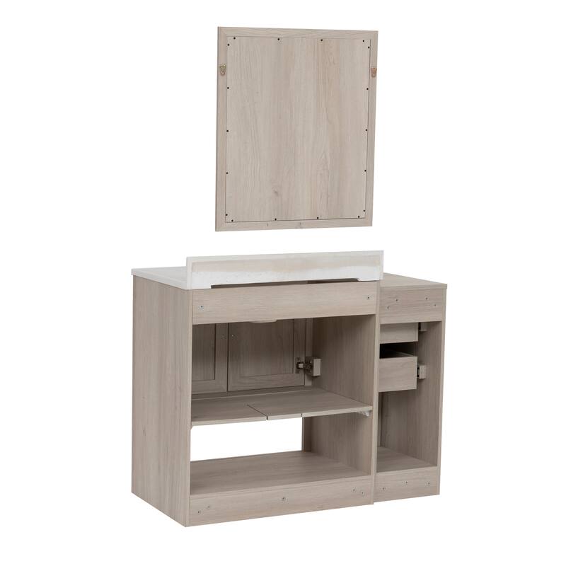 Blakely Vanity with Mirror and 12-inch Side Cabinet