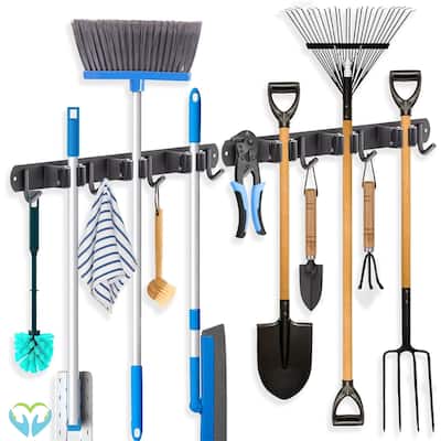 Broom Organizer Storage Tool Racks Stainless Steel