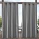preview thumbnail 30 of 128, ATI Home Indoor/Outdoor Solid Cabana Grommet Top Curtain Panel Pair 54x108 - Medium Grey