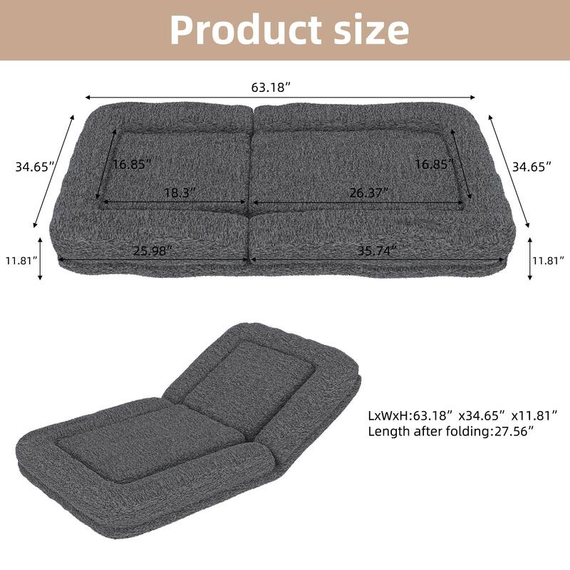 Folding Sofa Chair with 5 Adjustable Positions Plush Floor Lounge Chair for Gaming, Meditation, and Relaxation