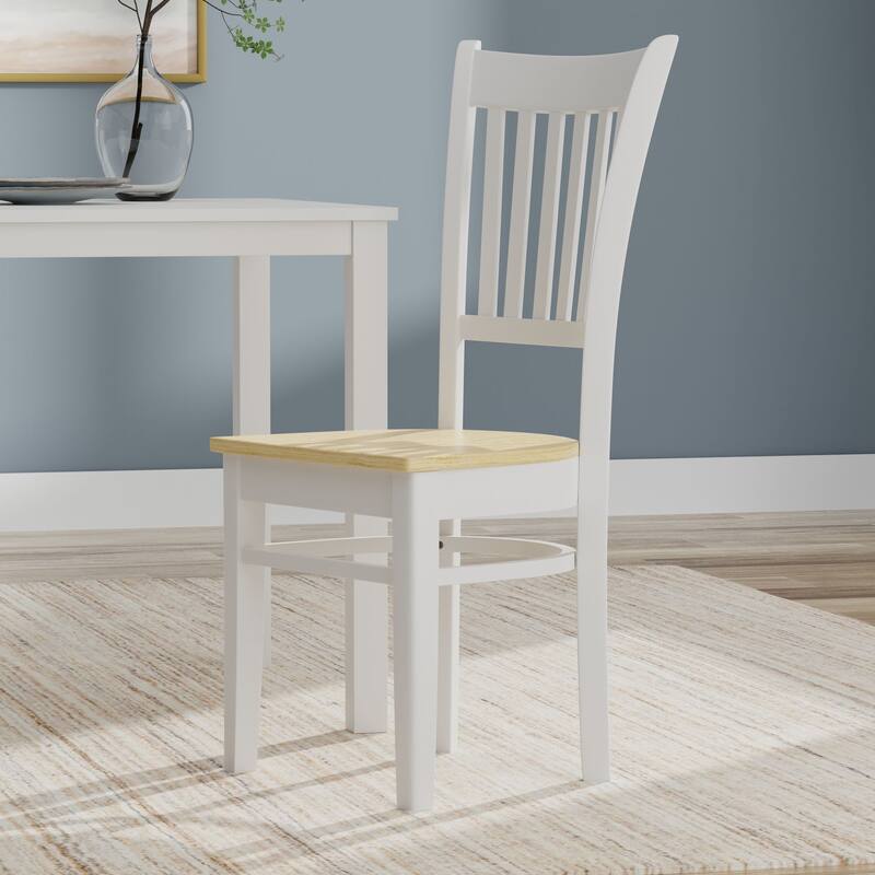 5-Piece Dining Set, 48" Rectangle Wood Table and Spindle Chairs