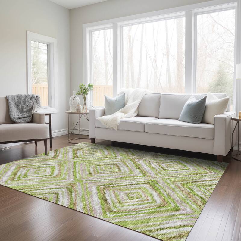 Machine Washable Indoor/ Outdoor Chantille Moroccan Boho Contemporary Rug