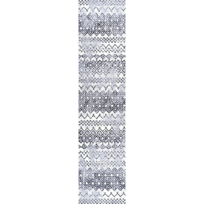 JONATHAN Y Iften Moroccan Geometric Distressed Area Rug - 2 X 10