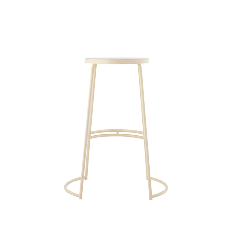 Trinity 28.75" Modern Designer Iron Curved Backless Bar Stool, by JONATHAN Y