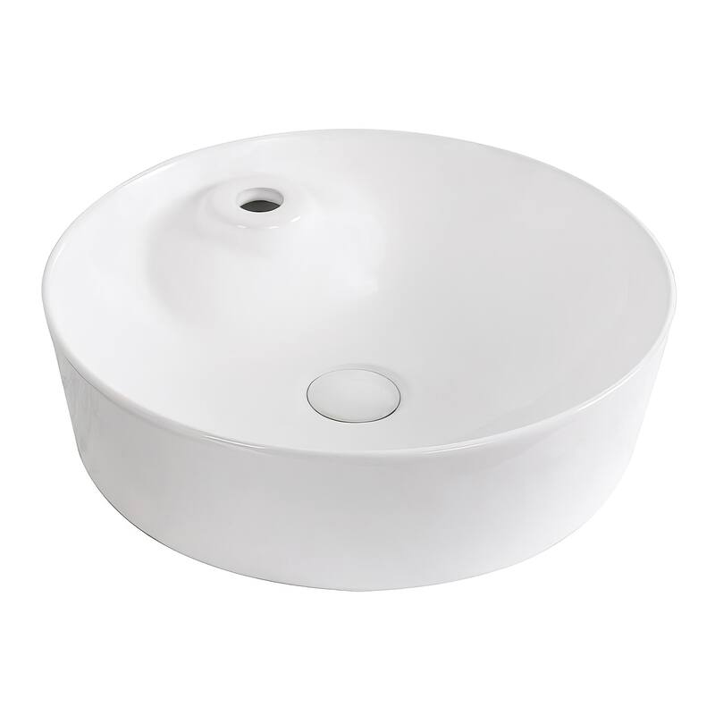 Whitehaus Isabella Plus 17-1/8" Vitreous China Vessel Bathroom Sink