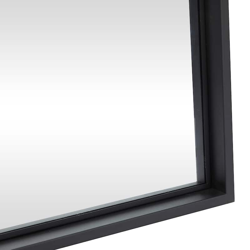 Black Metal Modern Wall Mirror