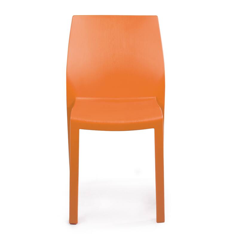 WRGHOME Modern Stacking Patio Dining Side Chair Indoor/Outdoor (Set of 2) - 33.27'' H X 18.50'' W X 21.06'' D