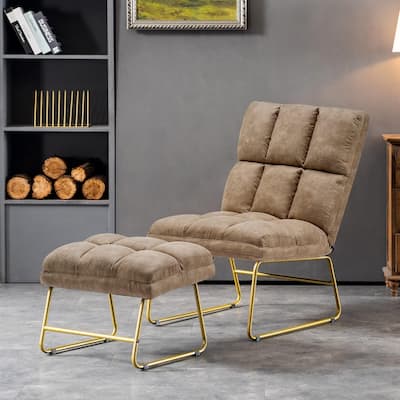 Mcombo Accent Chair with Ottoman, Lounge Sofa Couch,4013