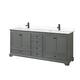 Option Dark Gray / White Cultured Marble Top / Matte