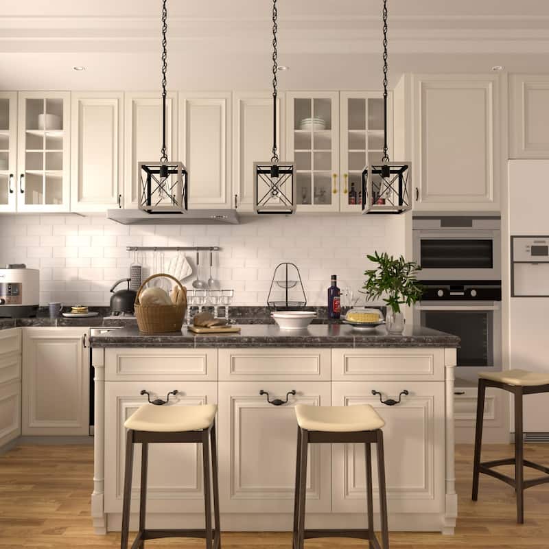 Kiro 1-light Modern Farmhouse Rectangle Pendant Light with UL Certified