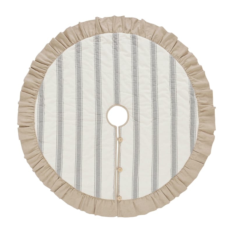 Grace Grain Sack Stripe Tree Skirt (3 Sizes)