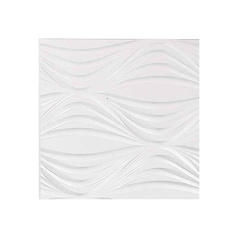 FASÄDE Shallot 4-foot x 8-foot PVC Wall Panel in Gloss White - White - Sample