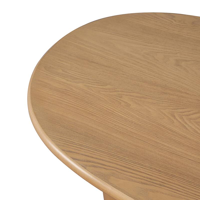 51'' Tapered Tabletop Coffee Table, NATURAL WOOD/BLACK
