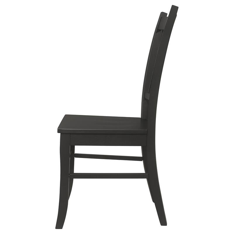 Marbrisa Matte Black Wood Dining Side Chair (Set of 2)