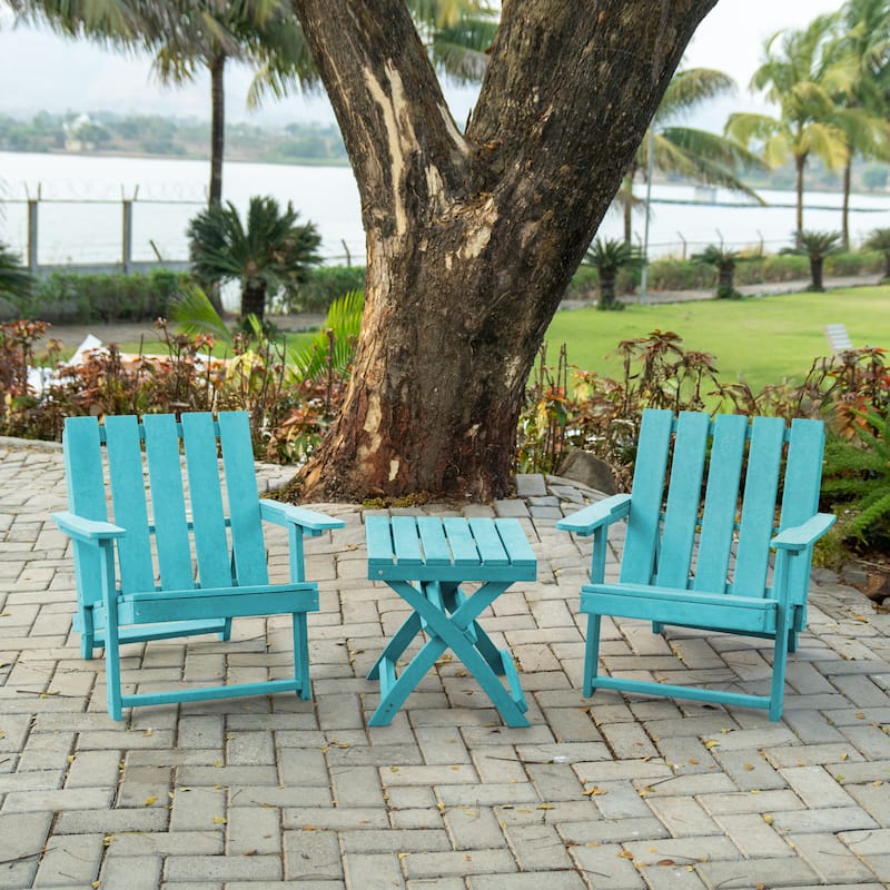 Santorini Fully Assembled All-Weather Recycled HDPE Outdoor Folding Side Table