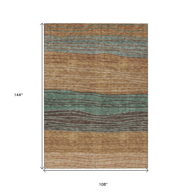 HomeRoots Striped Transitional Rectangle Outdoor Rug