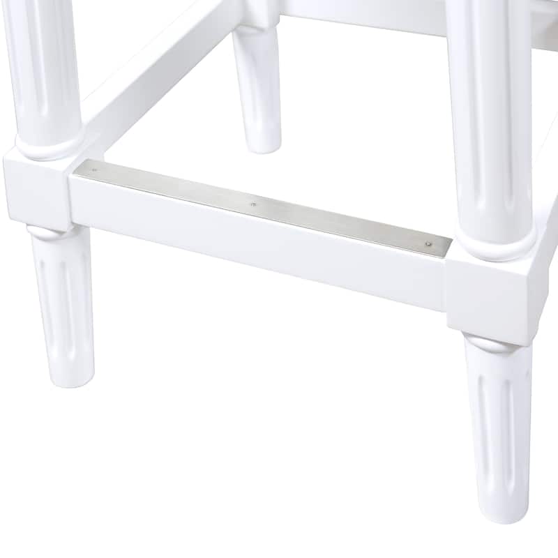 Manchester Solid Wood Square Upholstered Seat Bar Stool