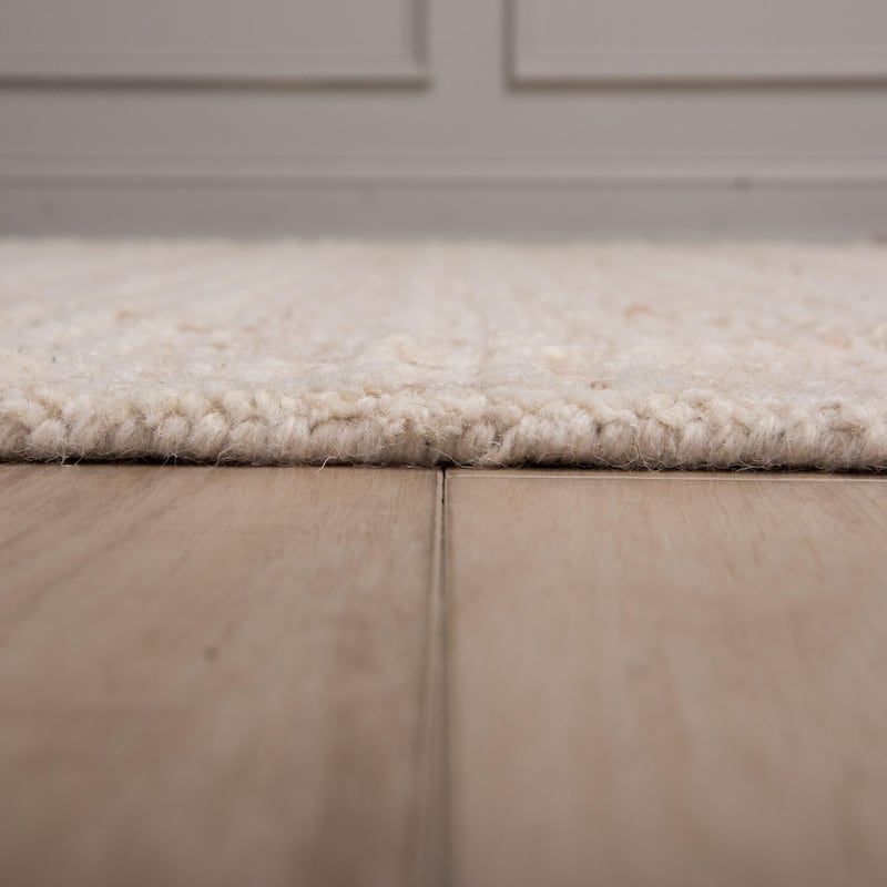 Alora Decor Lofton Geometric Stripe Textured Modern Wool Rug