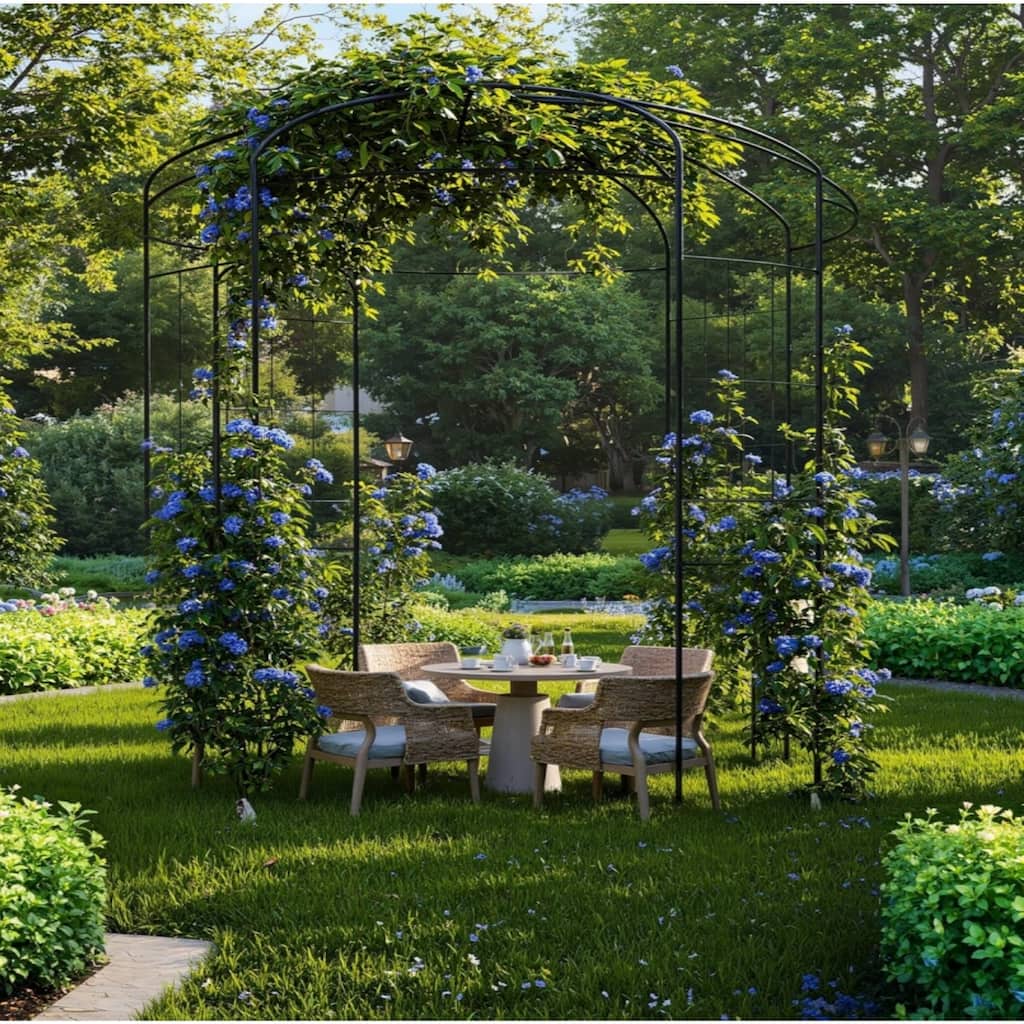 8.8ft Wrought Iron Pavilion Climbing Planter