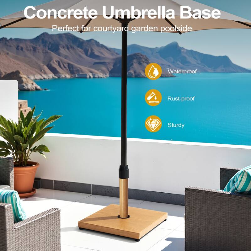 Pellebant 43LBS Outdoor Patio Concrete Market Umbrella Base Stand - N/A
