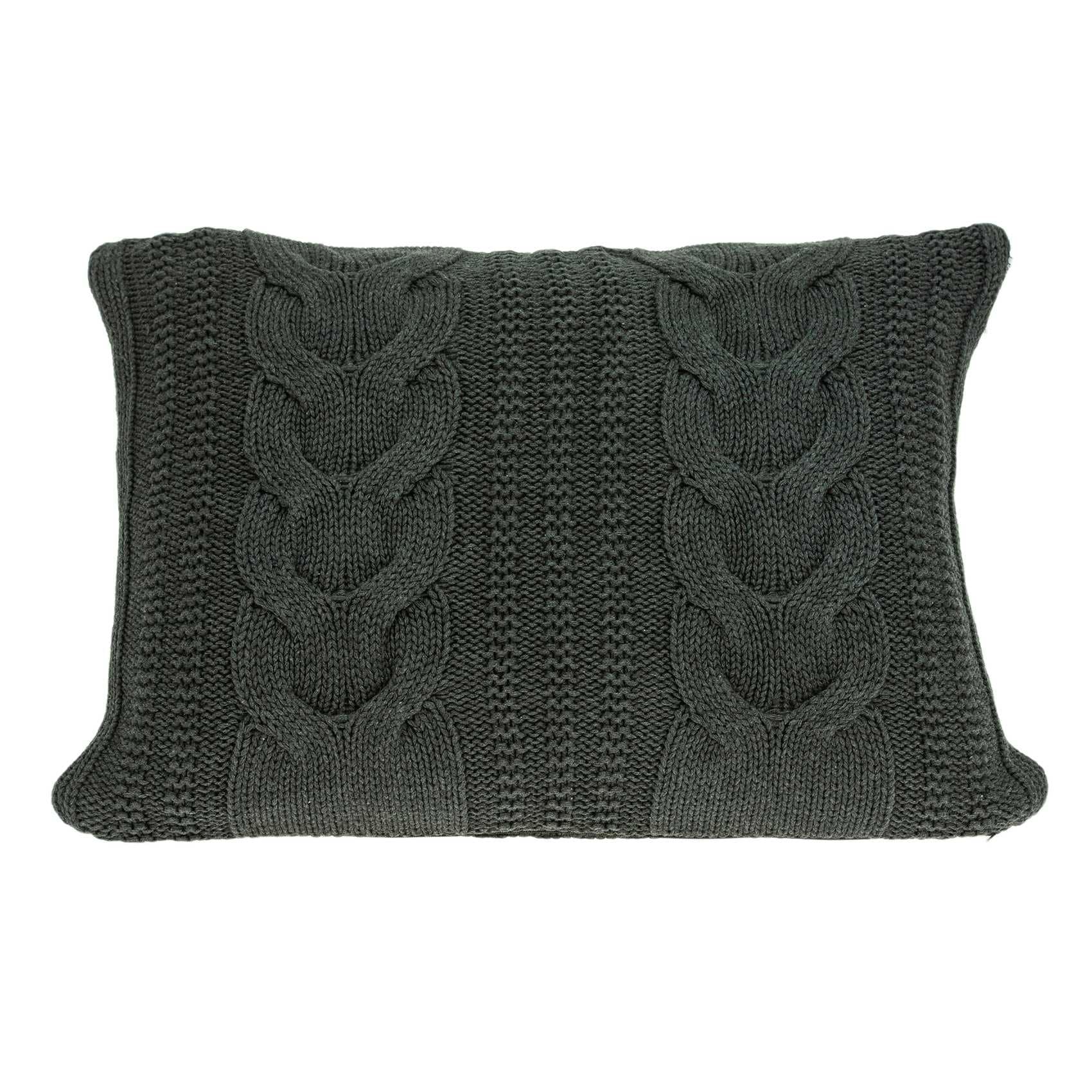 Sweater knit top pillow cover