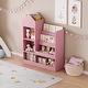 preview thumbnail 3 of 30, Kids Wooden Bookshelf Toy Storage Organizer Pink