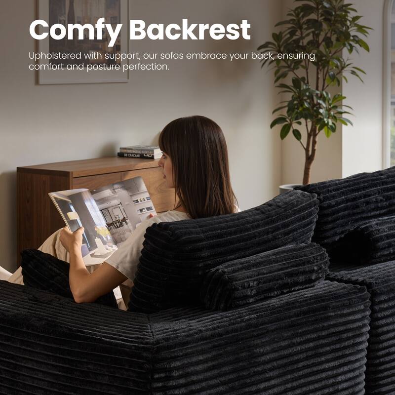 VIOS No-Assembly Plush Fabric Sofa Set​