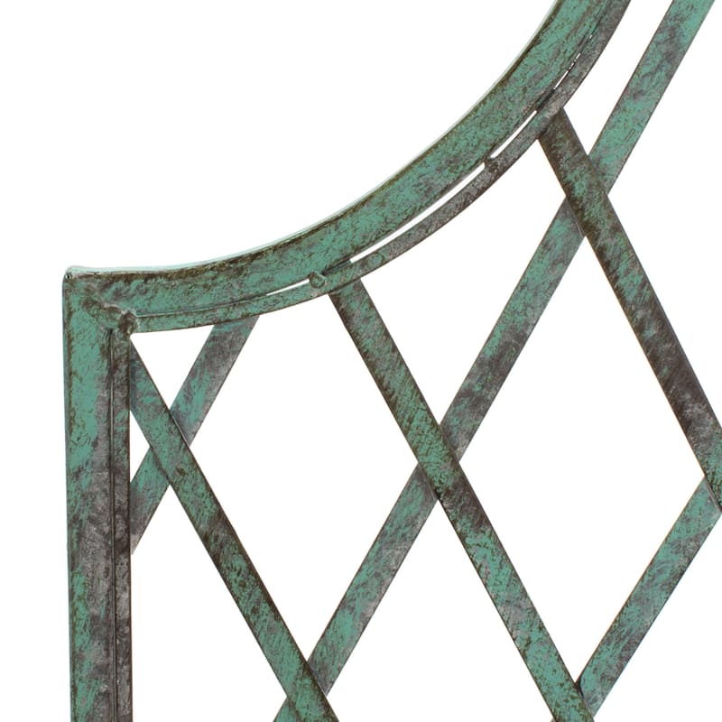SAFAVIEH Outdoor Aliya Victorian Trellis Iron Arbor