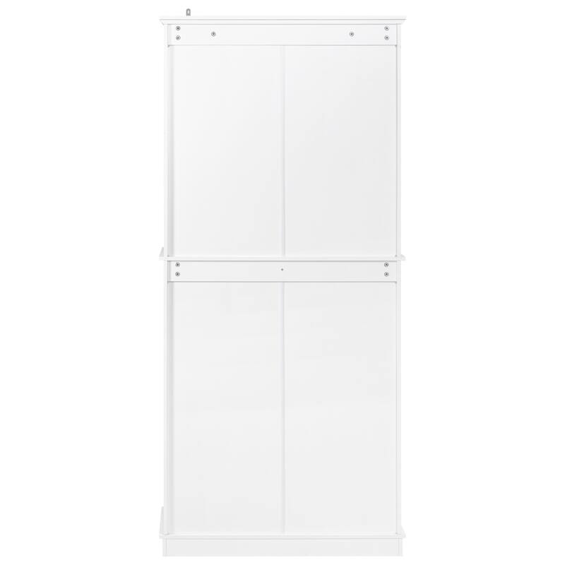 71" Tall Kitchen Pantry Cabinet with 3 Pull-Out Organizers, Freestanding Cupboard With Adjustable Shelves, Versatile Storage