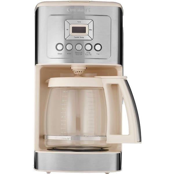 Cuisinart Dcc-3200 14-Cup Glass Carafe with Stainless Steel Handle Programmable Coffeemaker, Cream - Cream