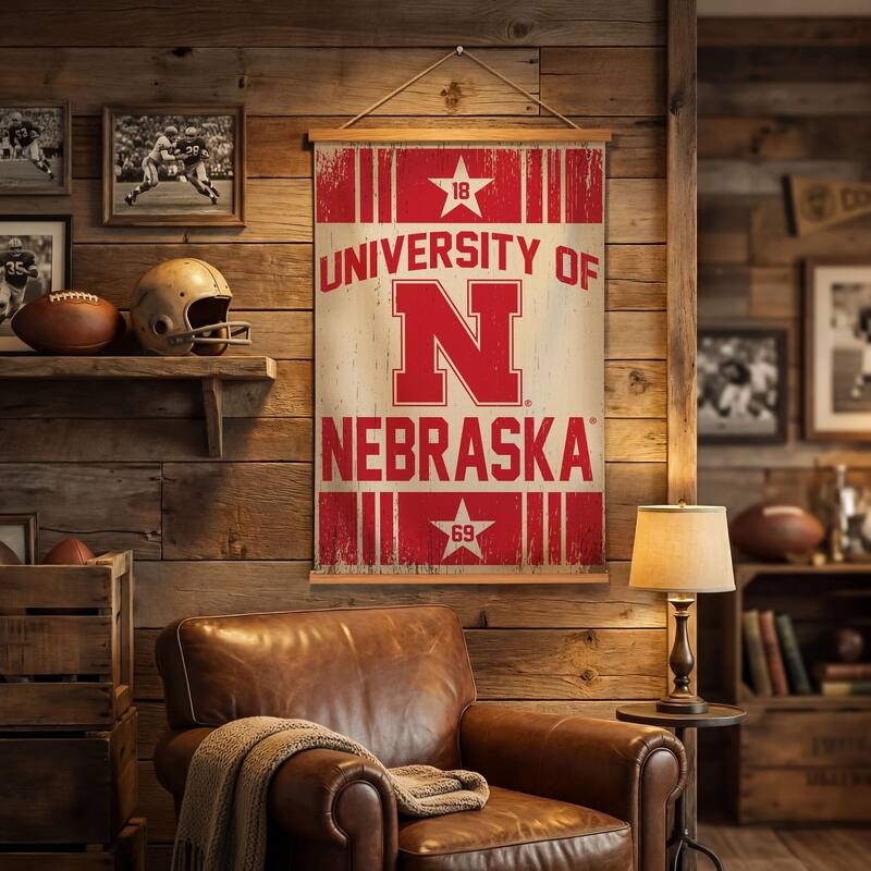 University of Nebraska Canvas Wall Tapestry - 36" x 24"