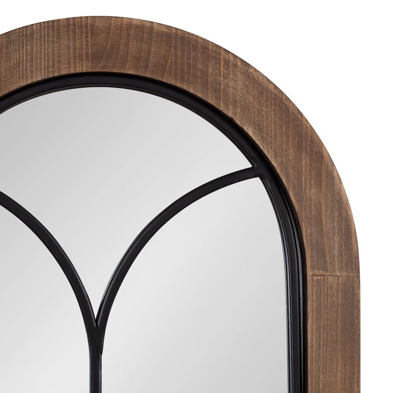 Kate and Laurel Joffrey Arch Windowpane Framed Wall Mirror