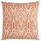 preview thumbnail 12 of 25, Rizzy Home Cotton Damask Throw Pillow, 22x22 Cover Only - Orange/Natural