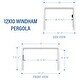preview thumbnail 3 of 9, Backyard Discovery 12' x 10' Windham Modern Steel Pergola