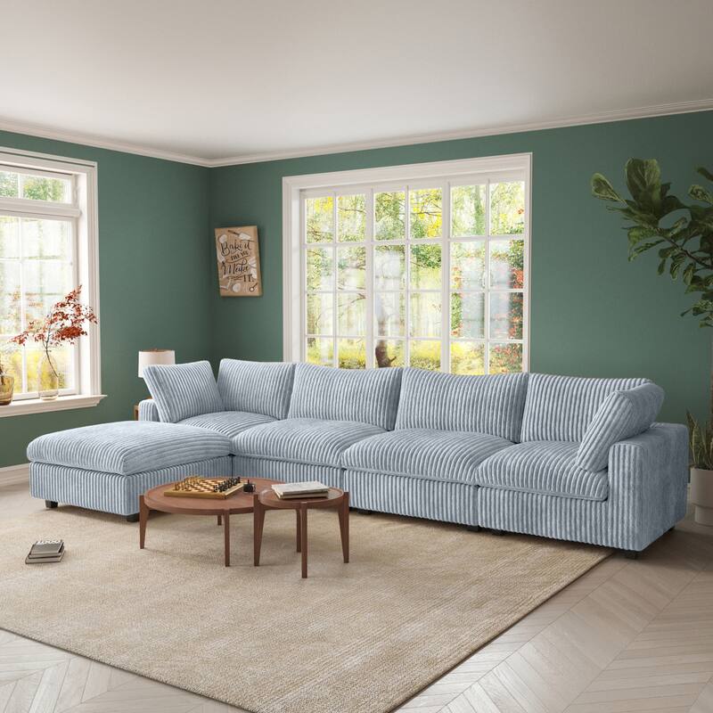 157.48" Oversized Cloud Couch, Modular Sectional Sofa Couch for Living Room