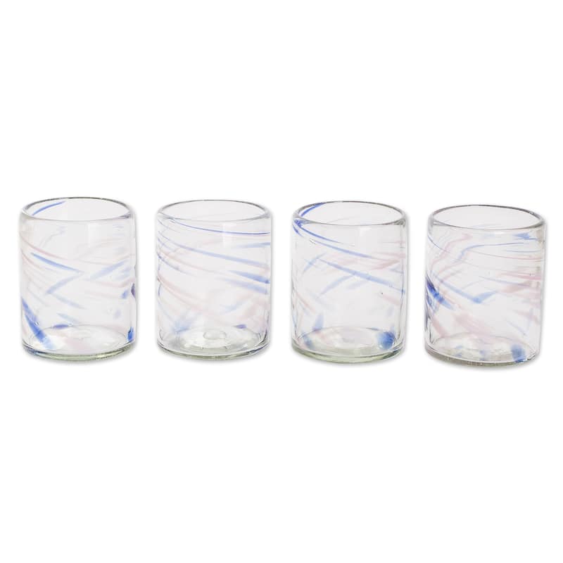 Novica Handmade Cirrus Handblown Recycled Glass Tumblers (Set Of 4)