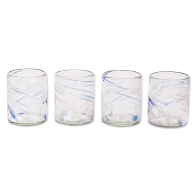 Novica Handmade Cirrus Handblown Recycled Glass Tumblers (Set Of 4)